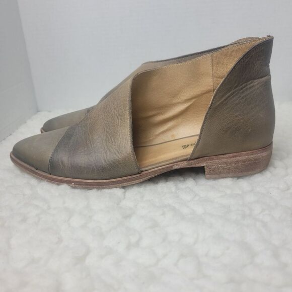 Free People Royale Pointed Toe D'Orsay Women's Size 9.5 Light Tan Leather Shoes - Picture 3 of 9